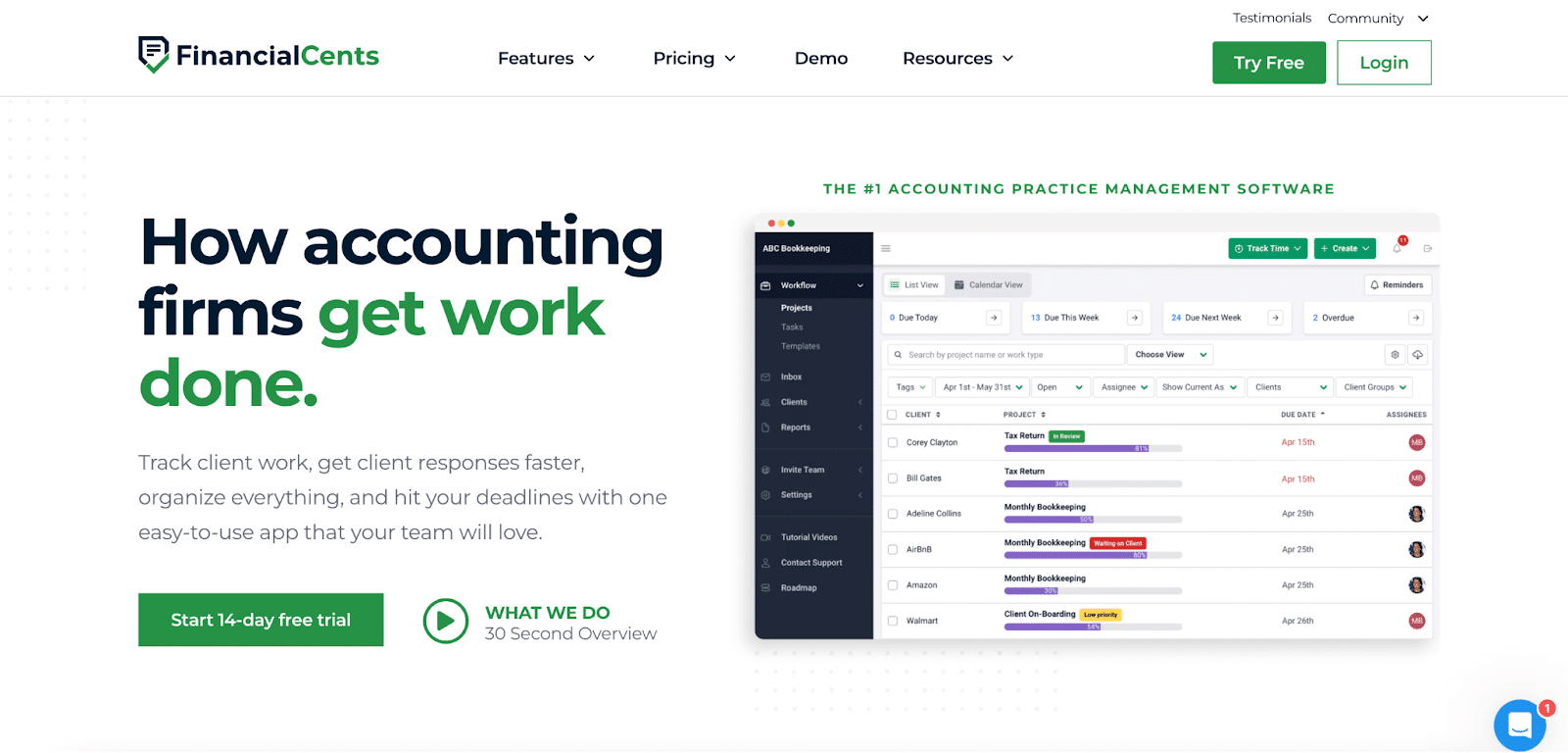 accounting task management software: Financial Cents