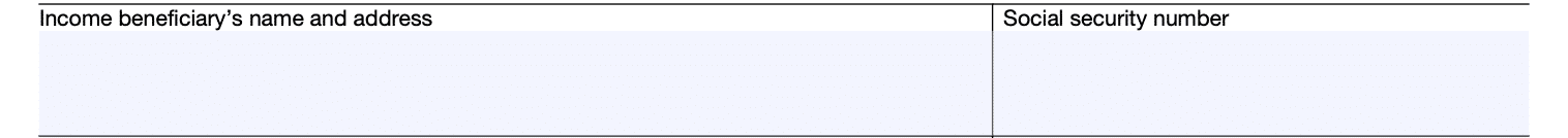 details of income beneficiary - form 2553