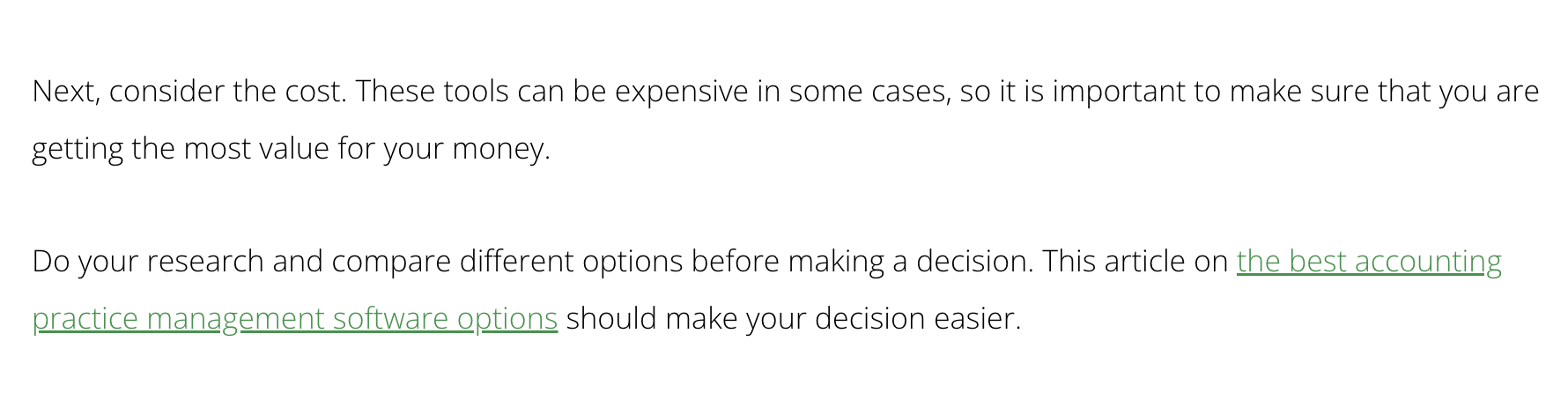 example of an internal link on a blog post