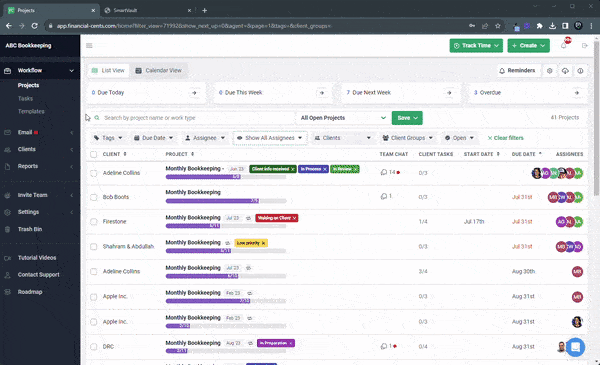 access client files from Financial Cents