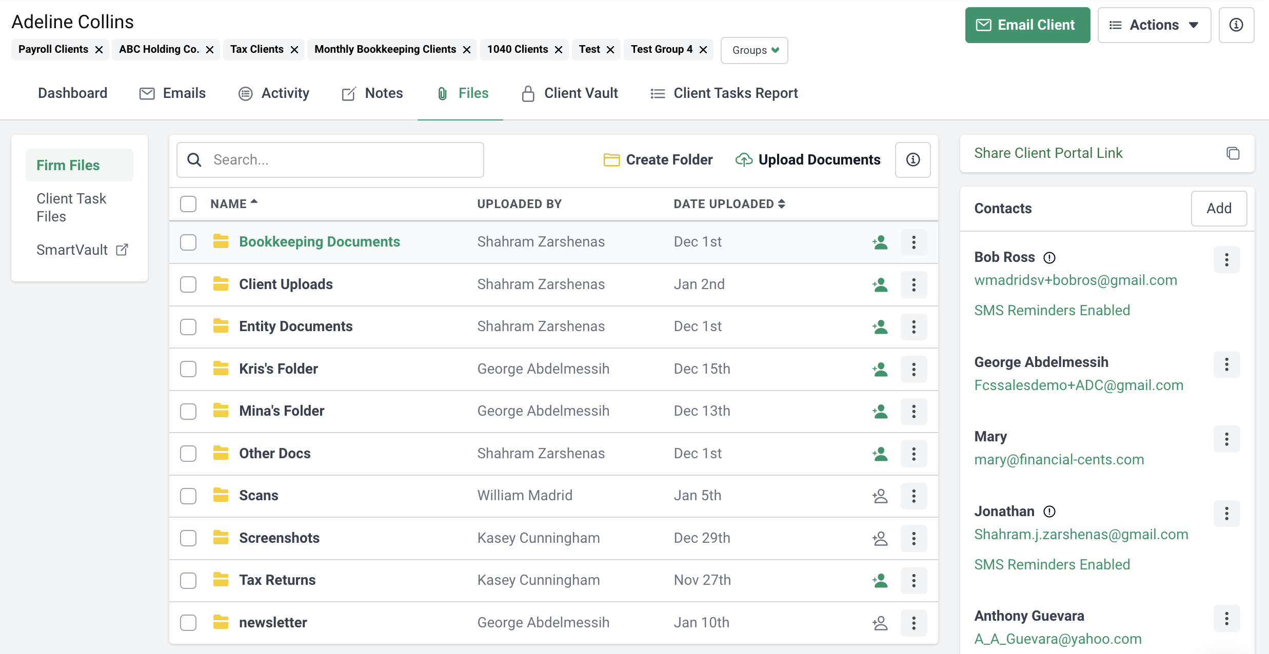 Financial Cents folder structure snapshot