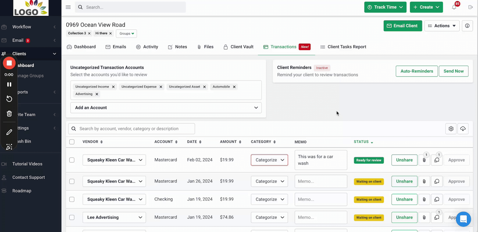 managing uncategorzied transactions with Financial Cents recats
