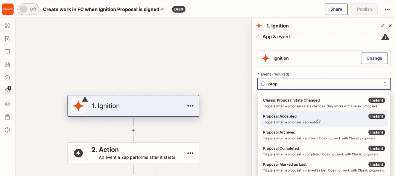 select proposal accepted for igniton