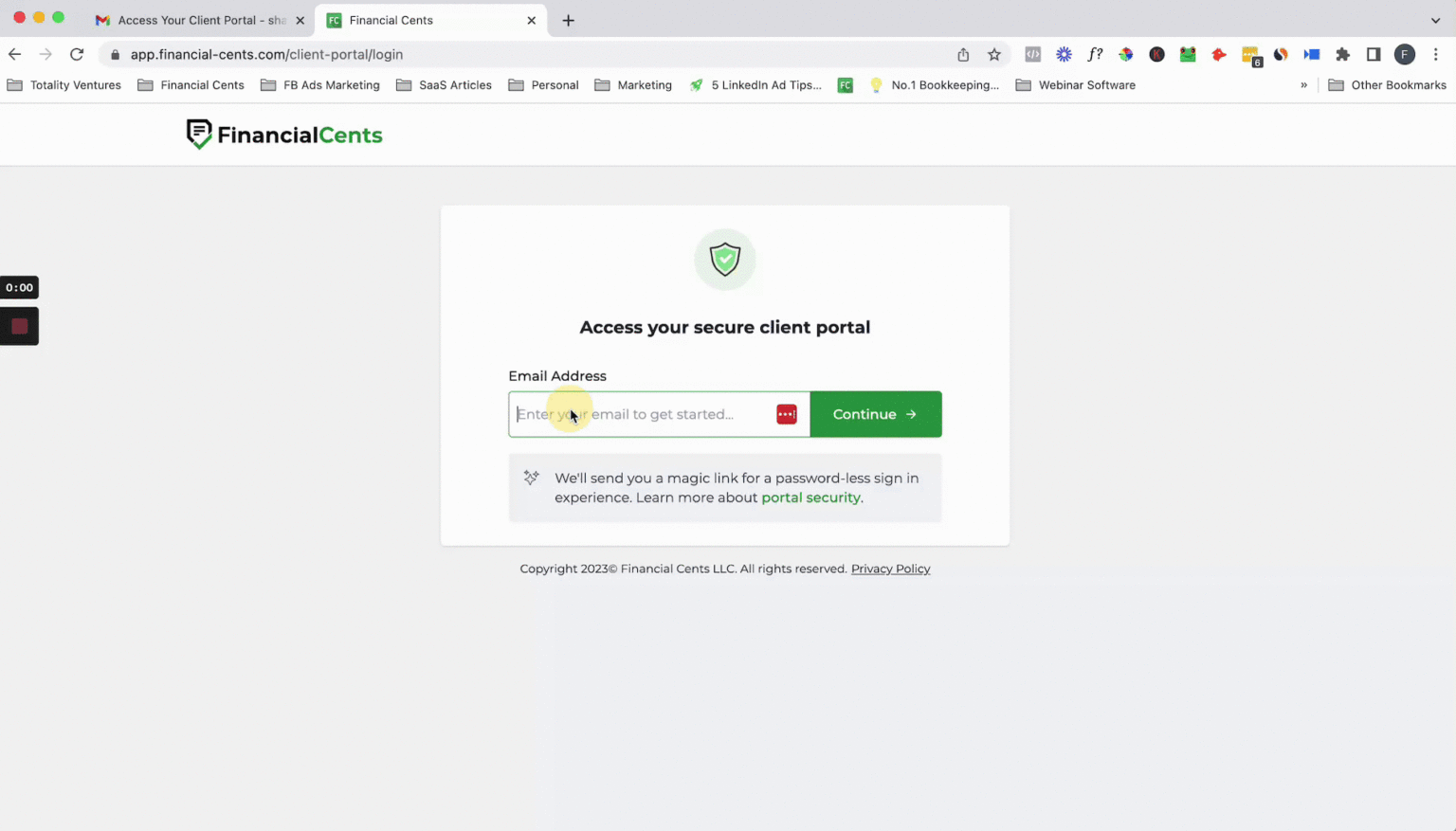 the ease of use of an accounting client portal