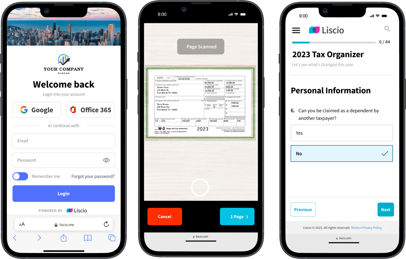 Dawn Brolin's app - liscio for client management