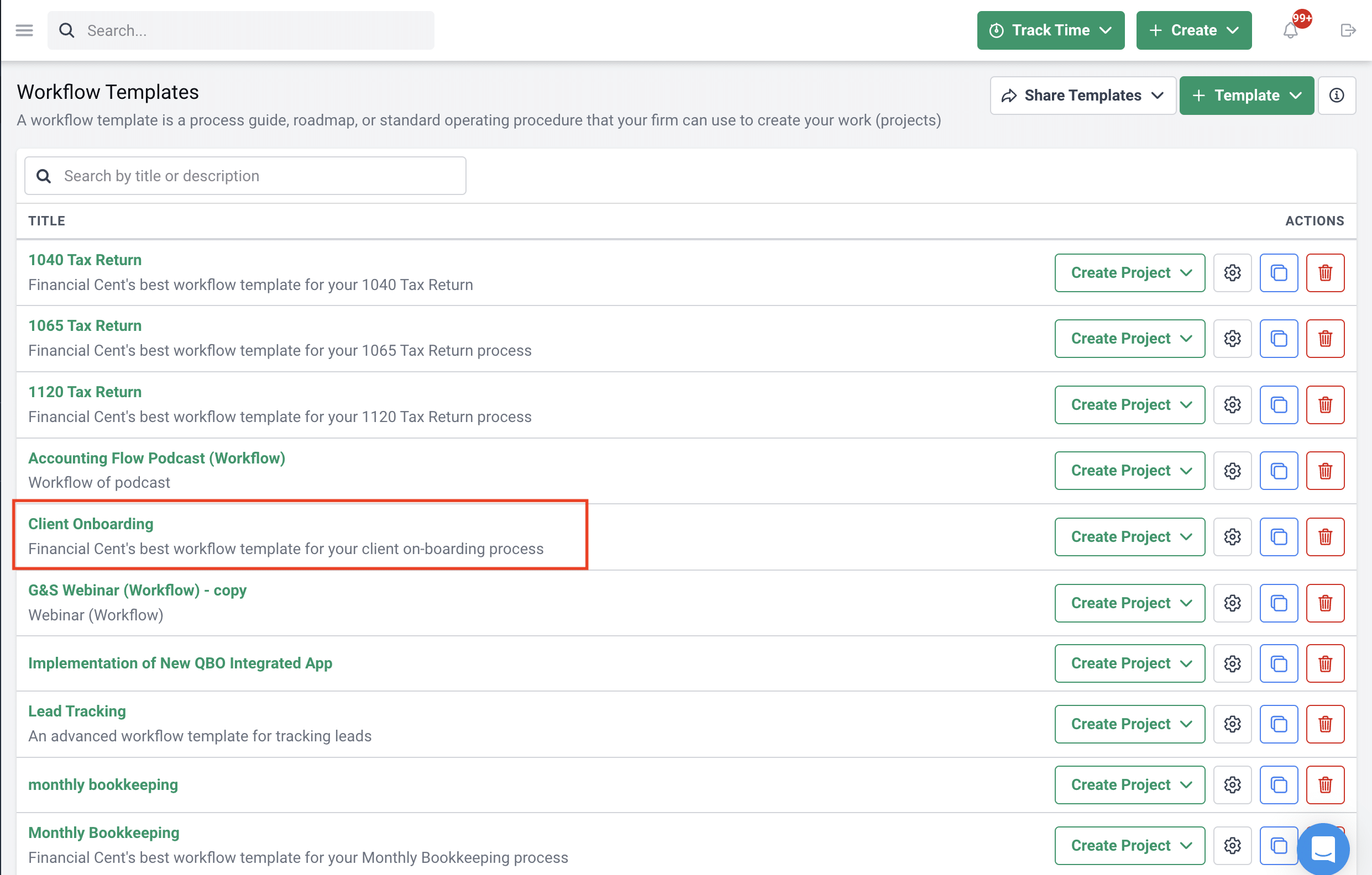 Financial Cents client onboarding checklist