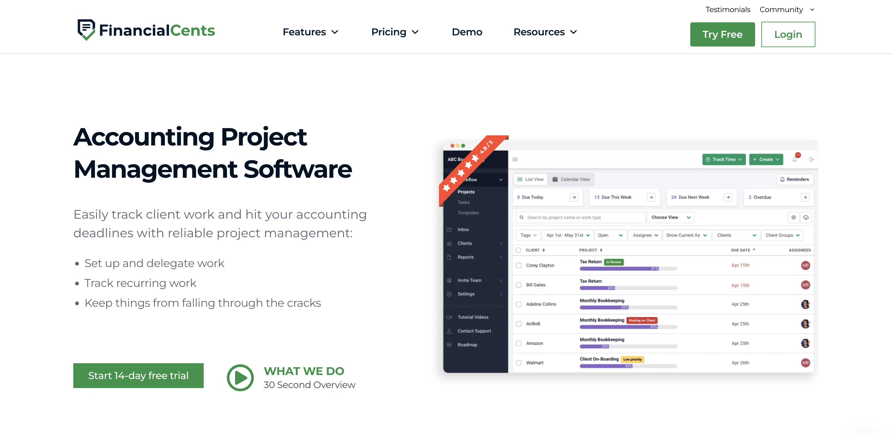 accounting firm software: project management - Financial Cents
