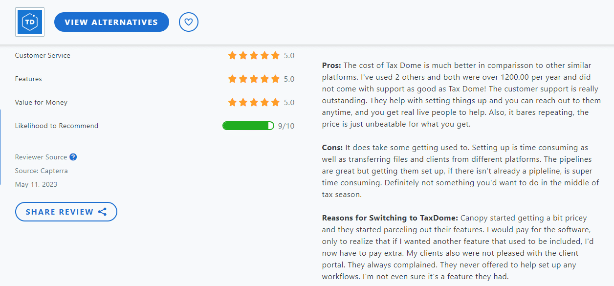 taxdome's ease of use review
