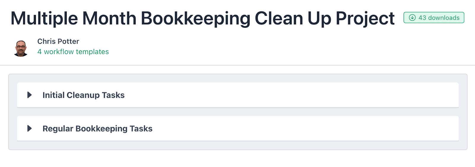 bookkeeping clean up checklist template