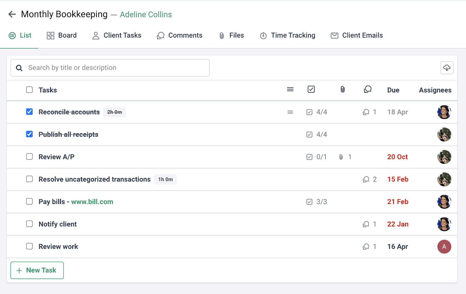 assign tasks in Financial Cents to ensure smooth collaboration