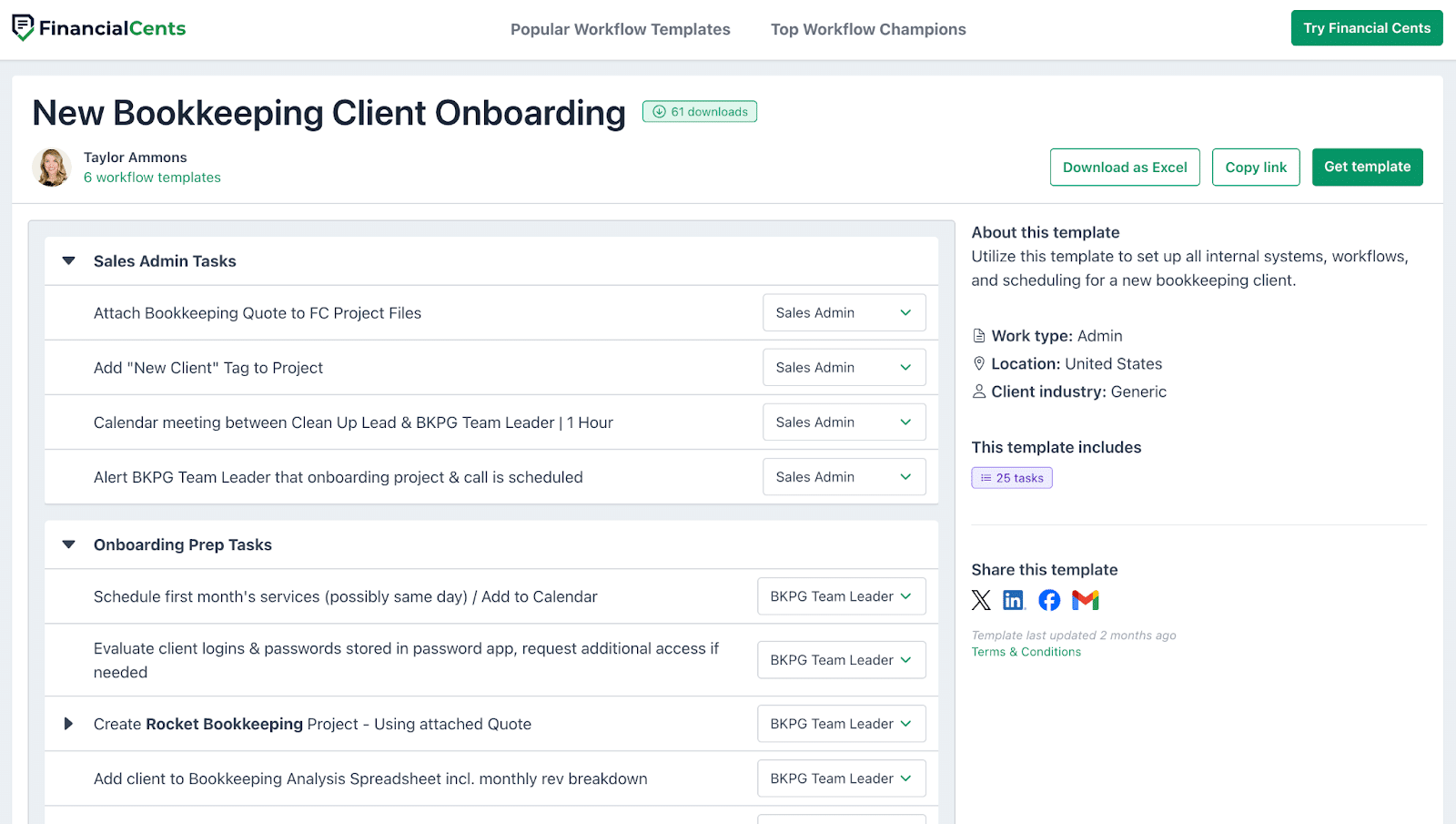 new bookkeeping client onboarding checklist template snapshot