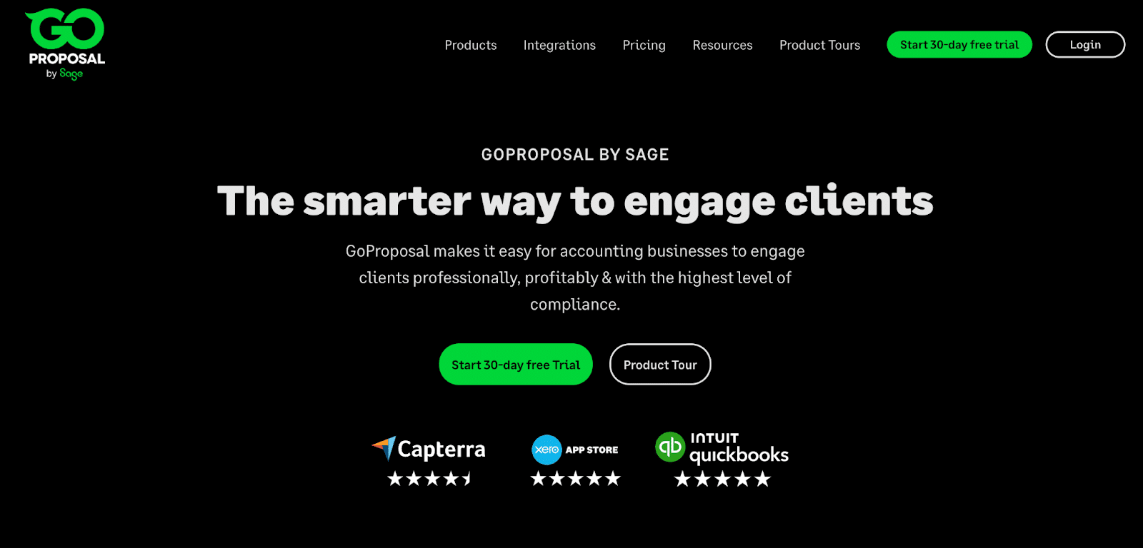 goproposal homepage's snapshot