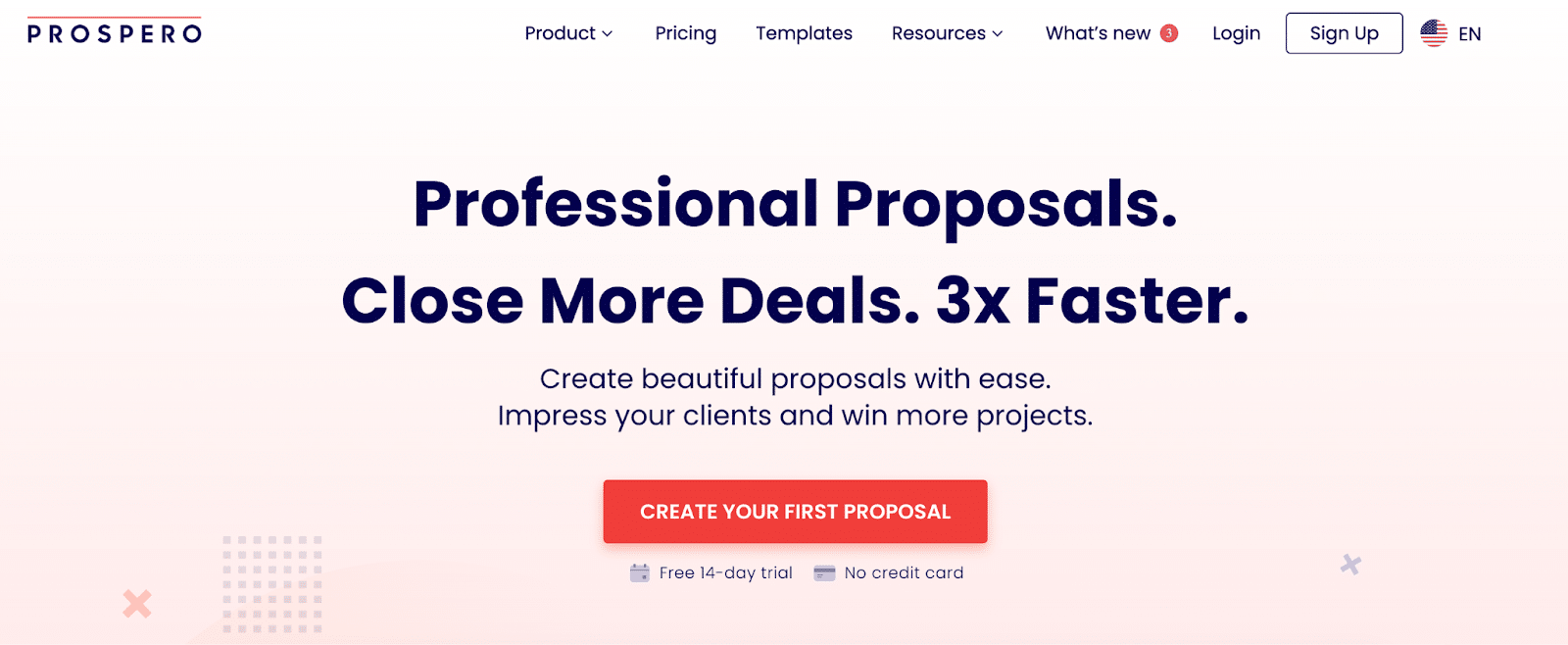 Prospsero tool for accounting proposals