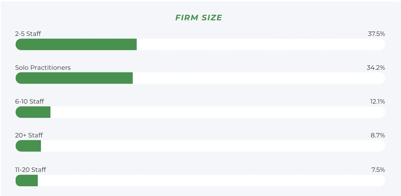 infographics of firm size of participating firms