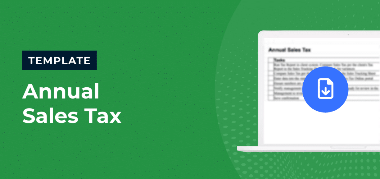 Annual Sales Tax Checklist Template