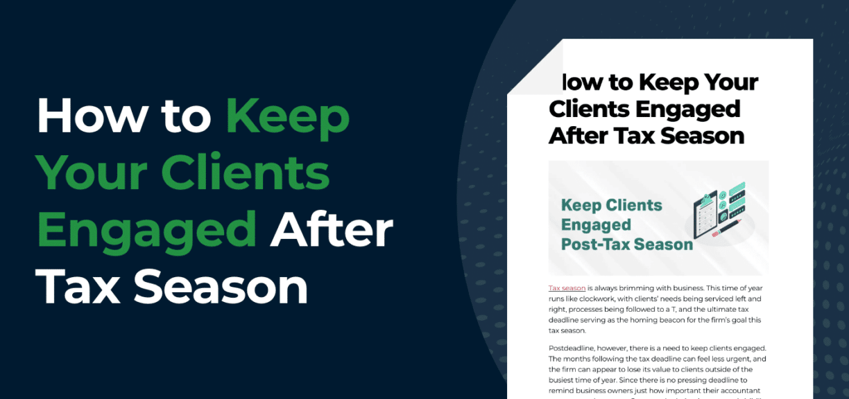 Keep Clients Engaged After Tax Season