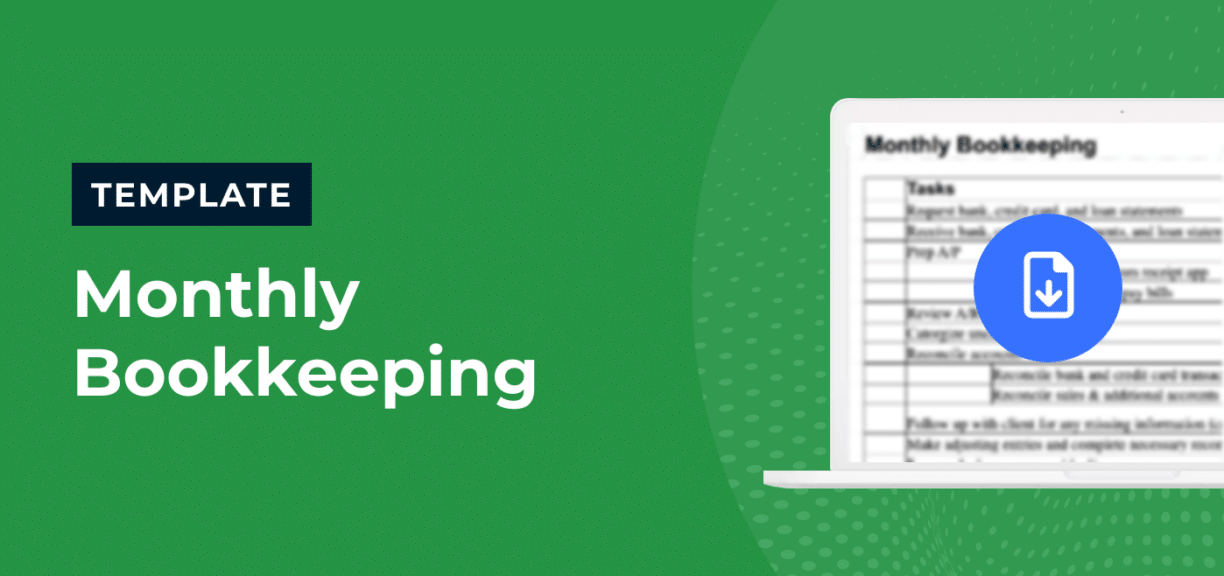 Monthly Bookkeeping Checklist Template
