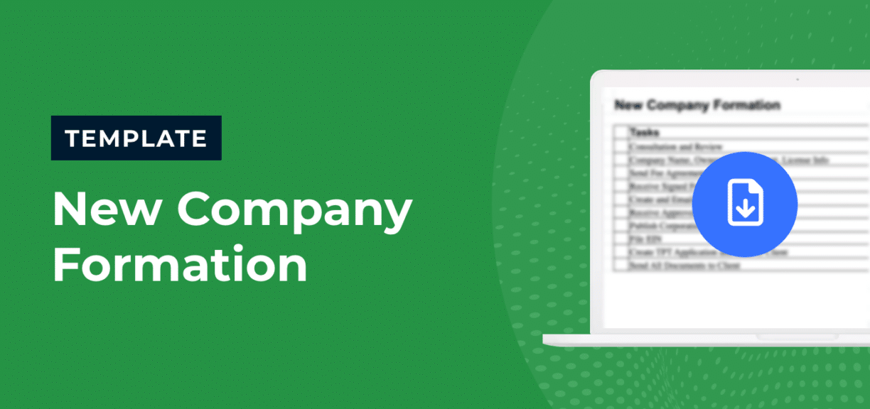 New Company Formation Checklist Template