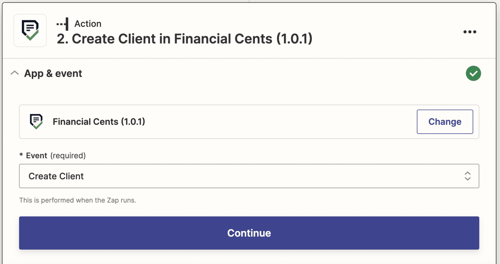 connecting financial cents with ignition app through zapier