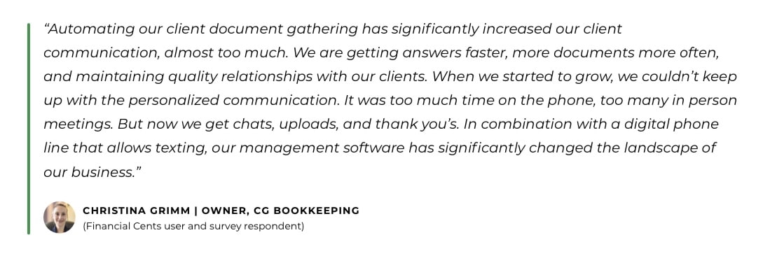 financial cents accounting crm software testimonial