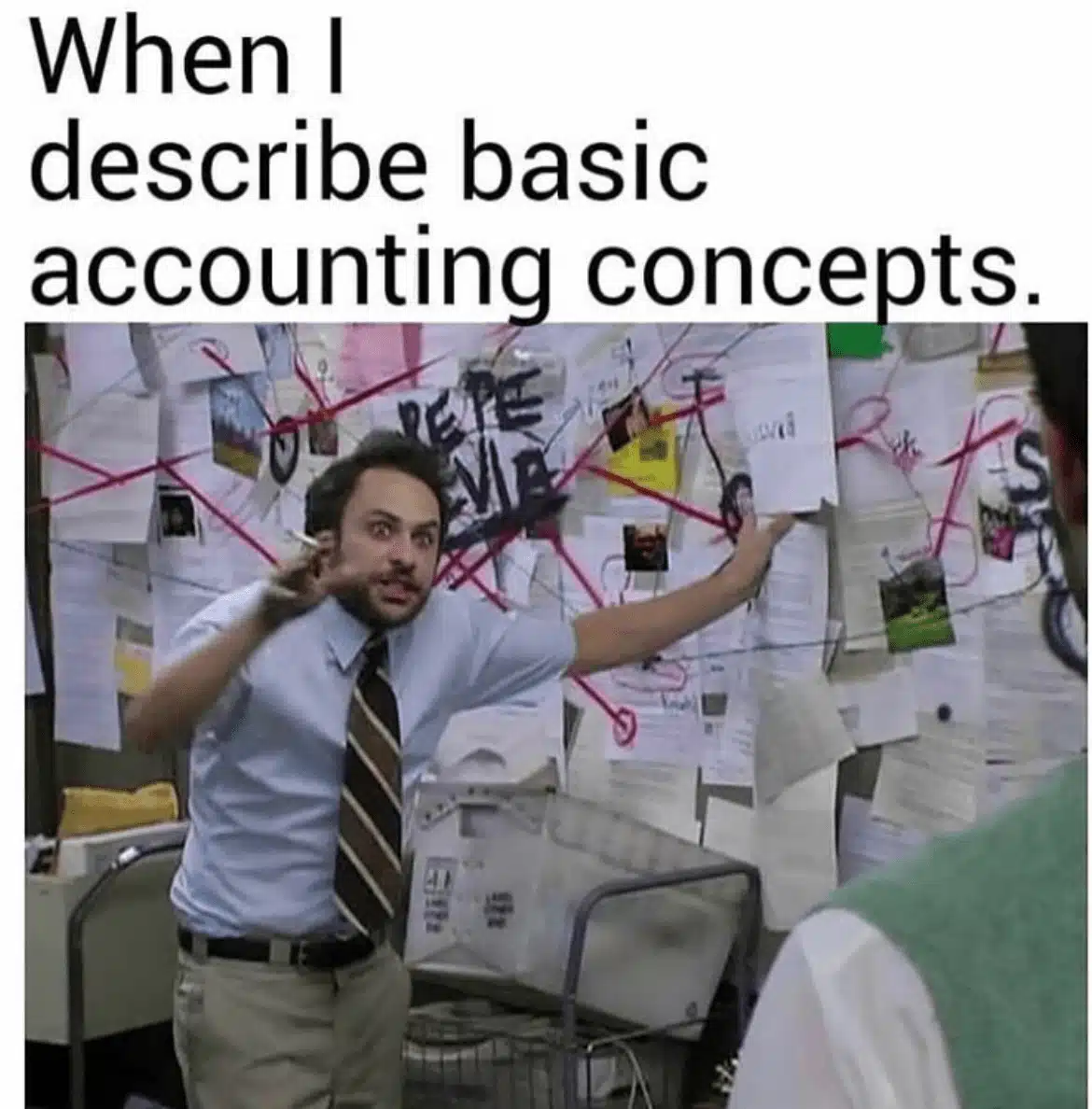 funny accounting meme - trying to describe basic accounting concepts