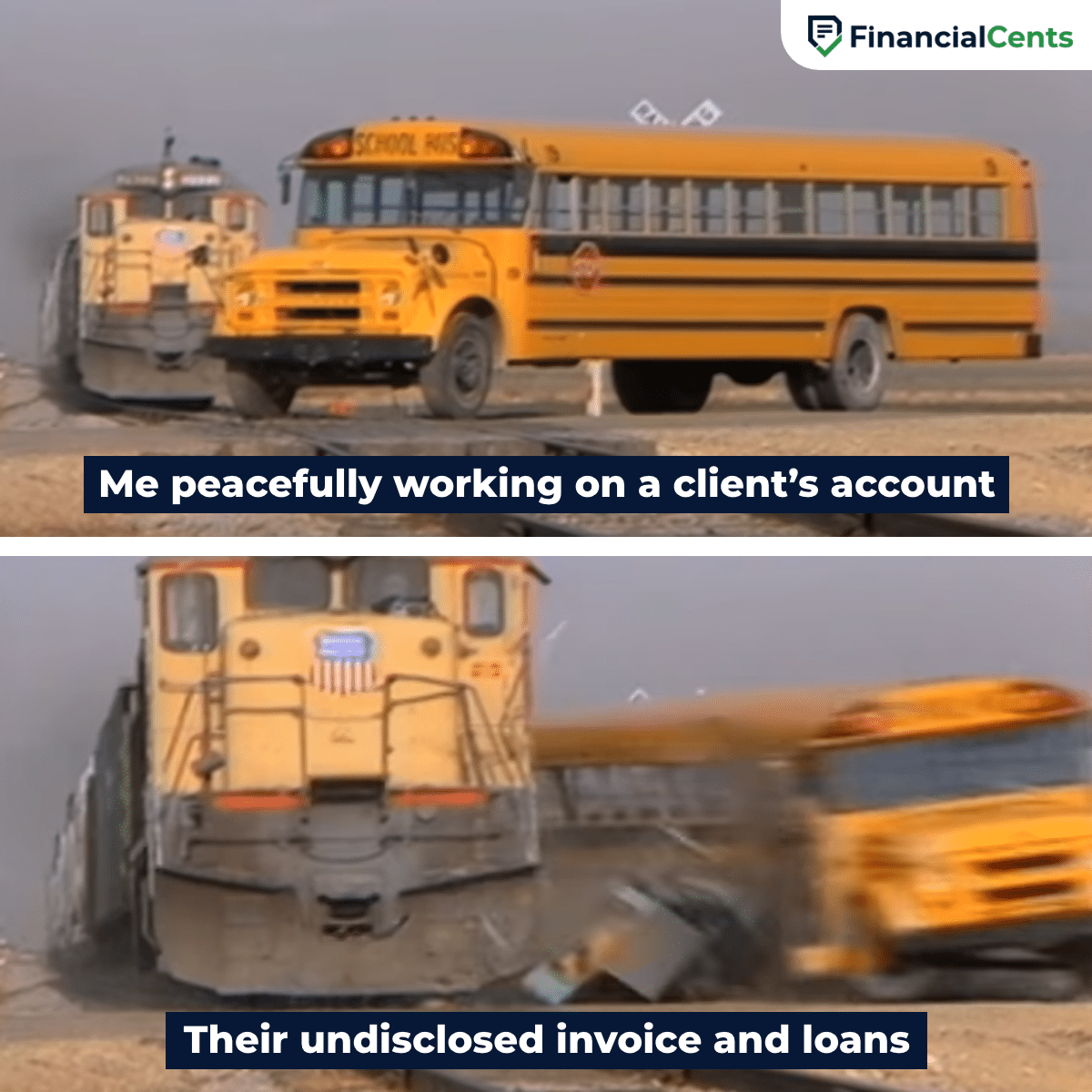 accounting memes - client's undisclosed invoice and loans