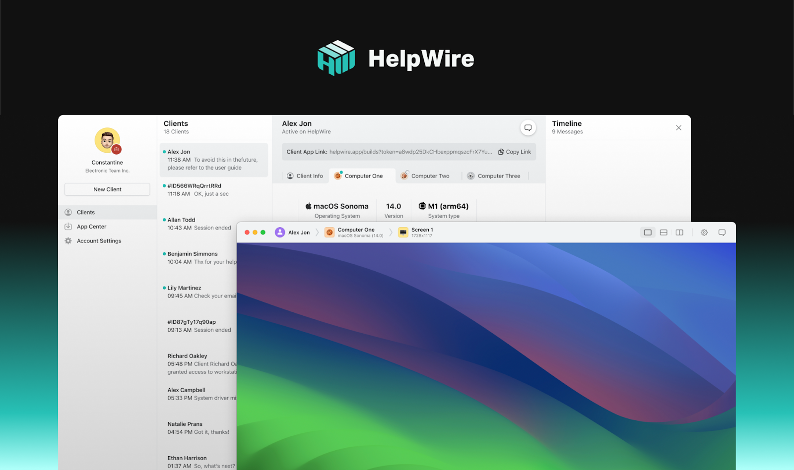 remote support tool - helpwire