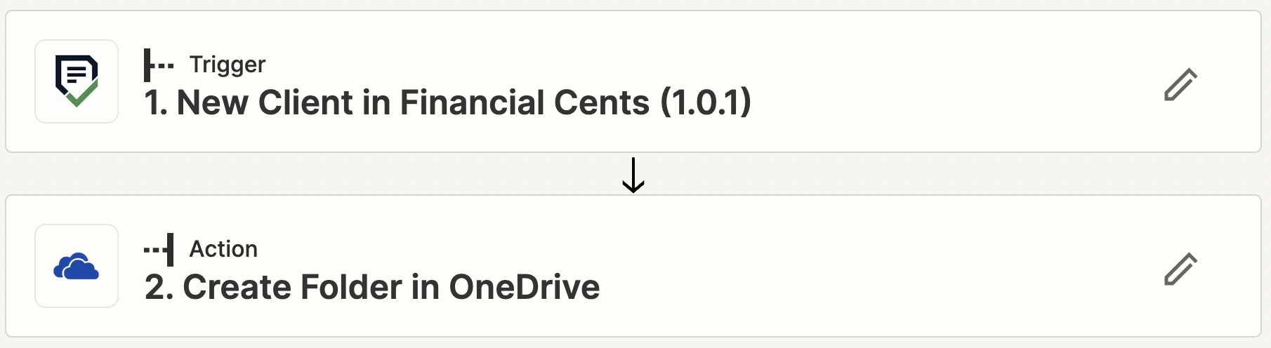onedrive and financial cents integration step 1