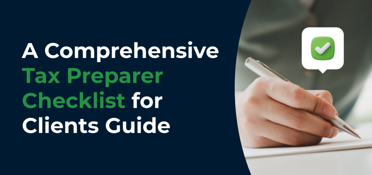 cover image for a comprehensive tax preparer checklist for clients
