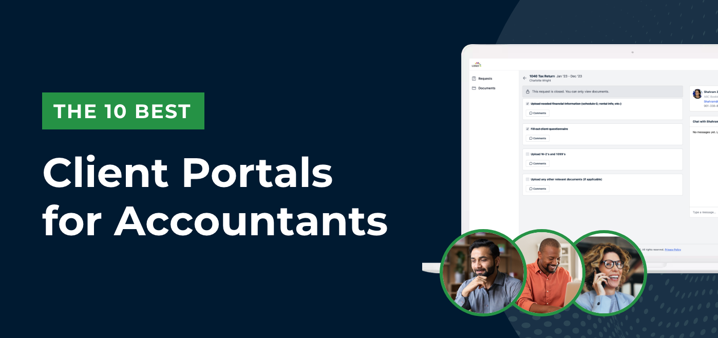 cover image for the review of the 10 best client portals for accountants