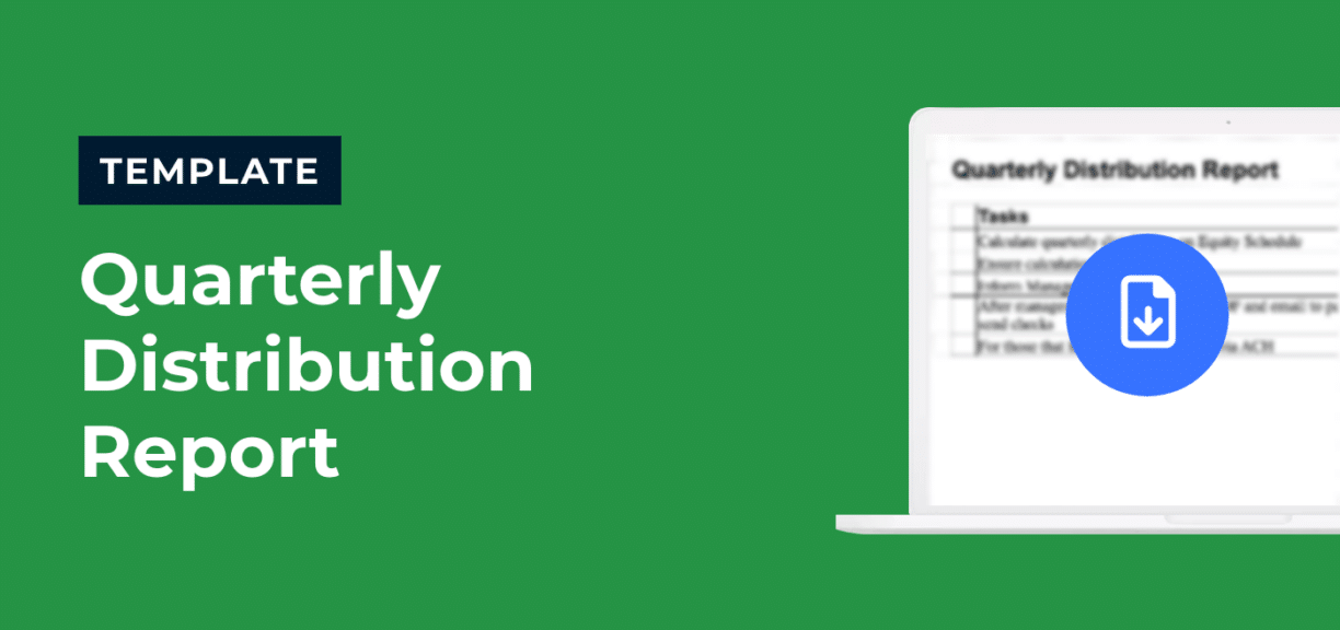 Quarterly Distribution Report Checklist Template