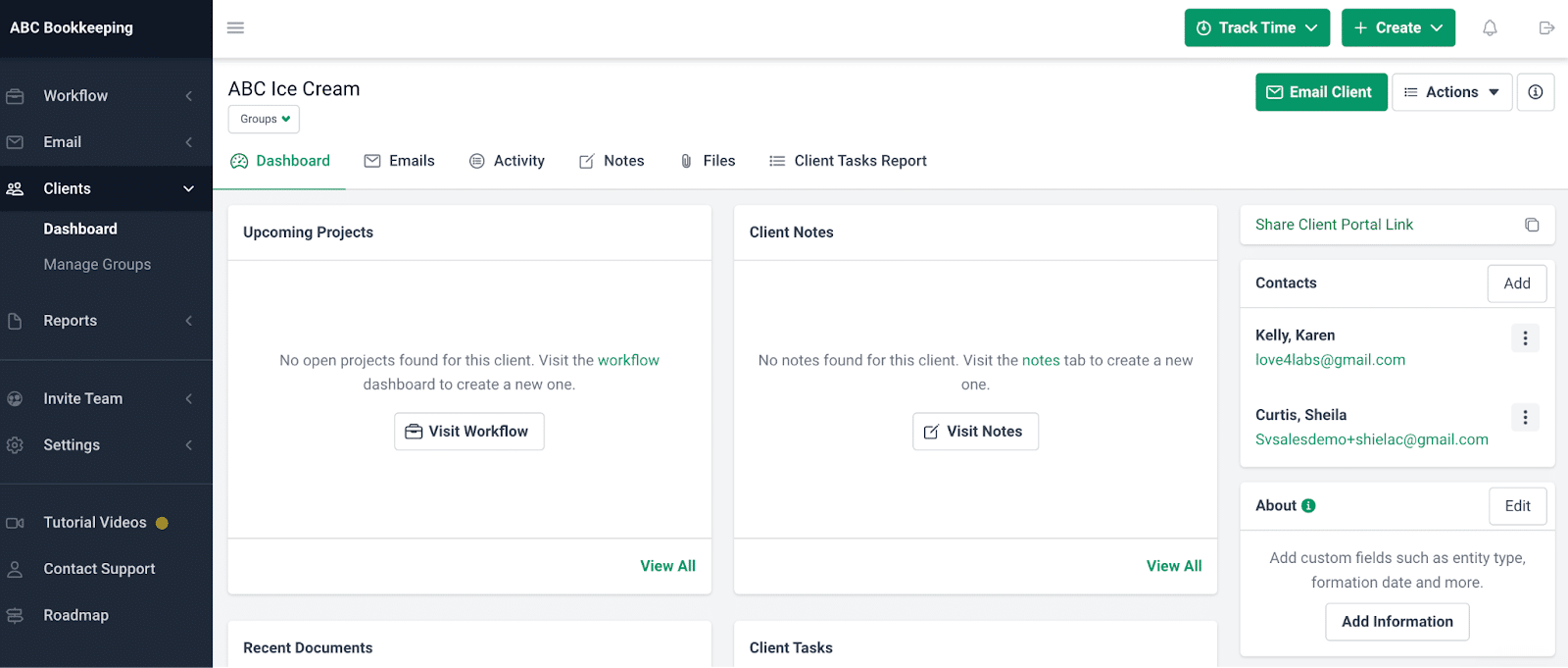 an overview of financial cents client dashboard