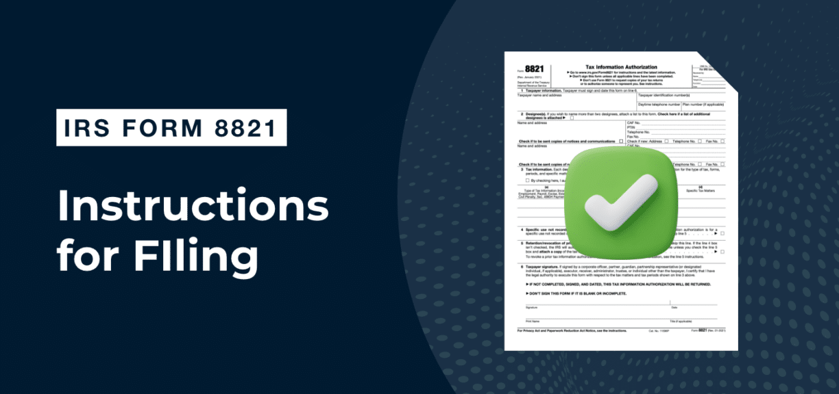 cover photo for IRS form 8821 instructions for filing