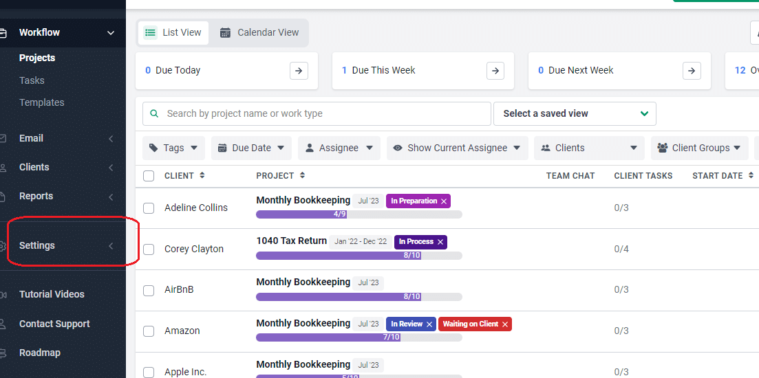 Canadian file storage settings - step 1