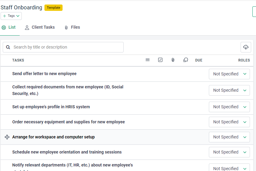 sample checklist for accounting staff onboarding