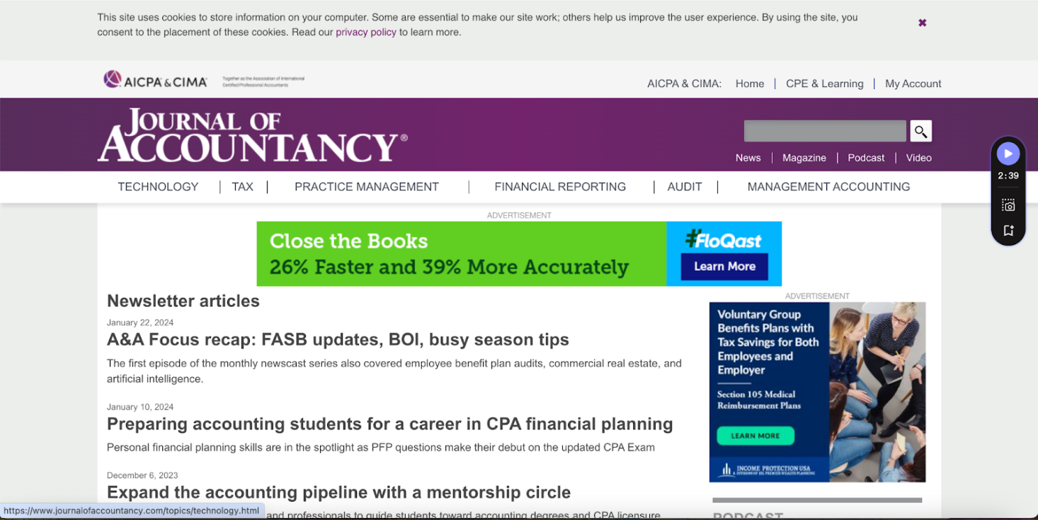 newsletter for accountants - journal of accountancy