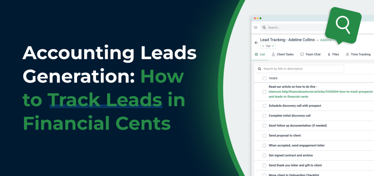 cover image for how to track your leads in Financial Cents