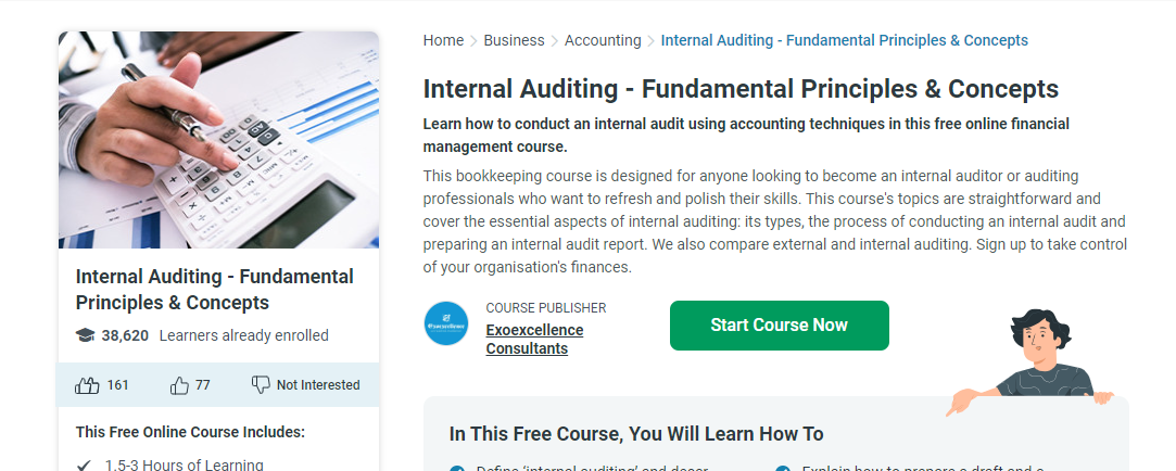 free accounting course online - Internal Auditing: Fundamental Principles and Concepts
