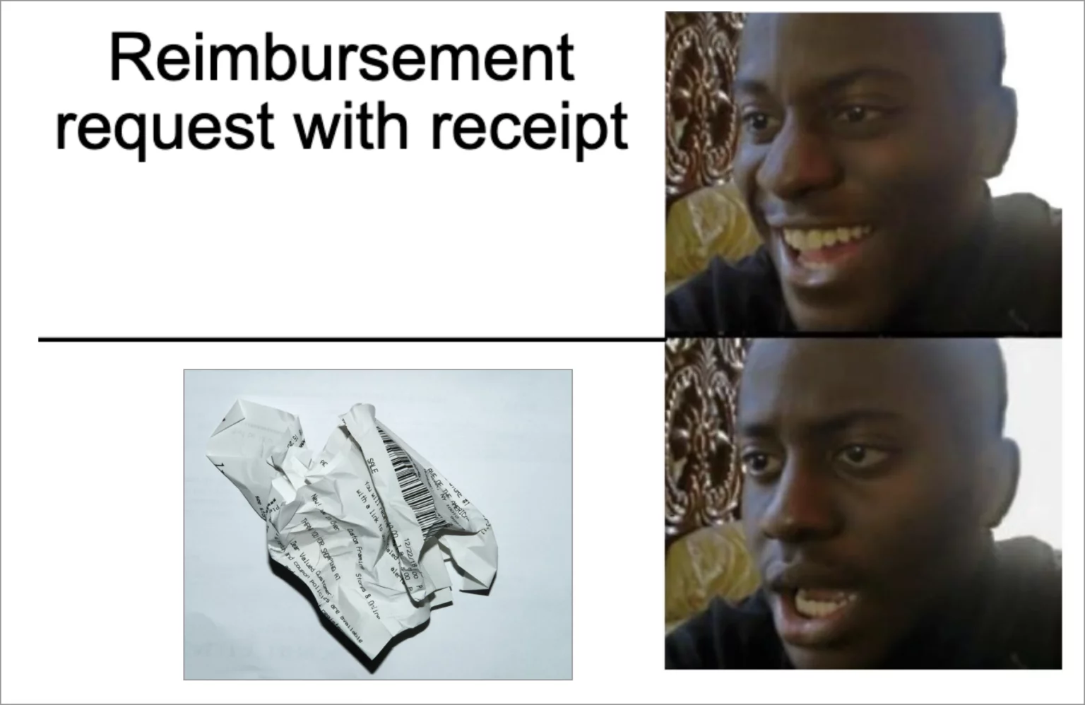 squeezed receipt meme