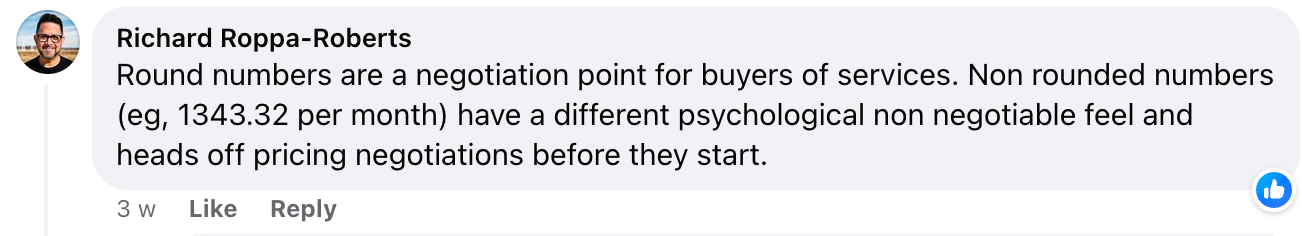 Richard's unpopular opinion about pricing using non rounded numbers price for your accounting firm