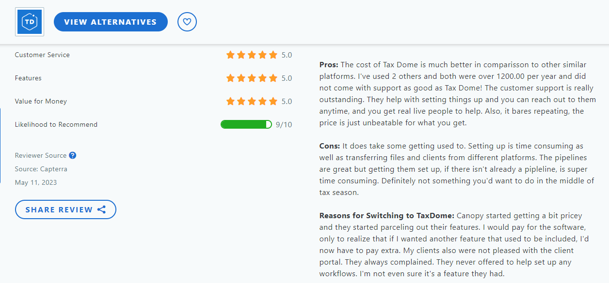 taxdome's ease of use review