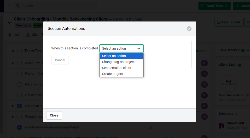 financial cents workflow automation