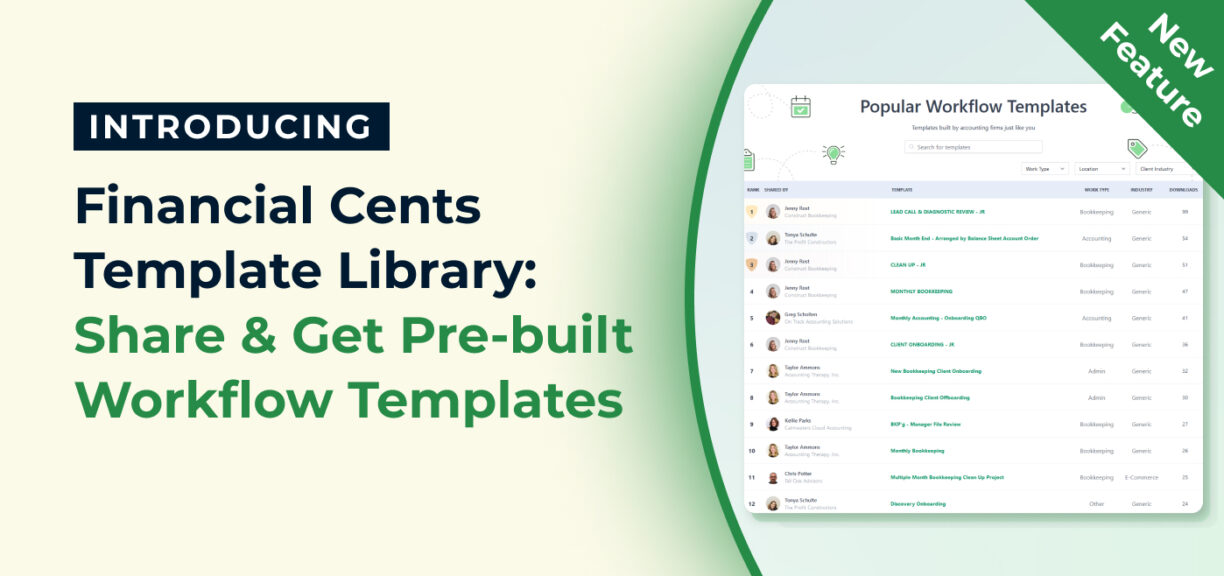 blog cover image for Introducing the Financial Cents Template Library: Share & Get Pre-Built Workflow Templates