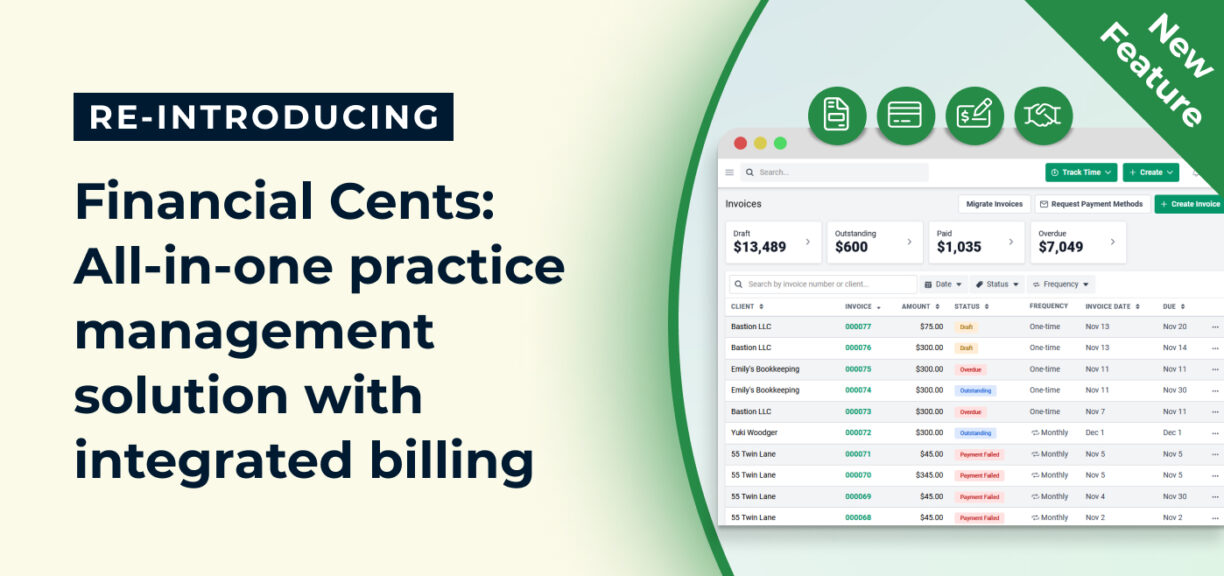 cover image for Re-introducing Financial Cents: All-in-one practice management solution with integrated billing