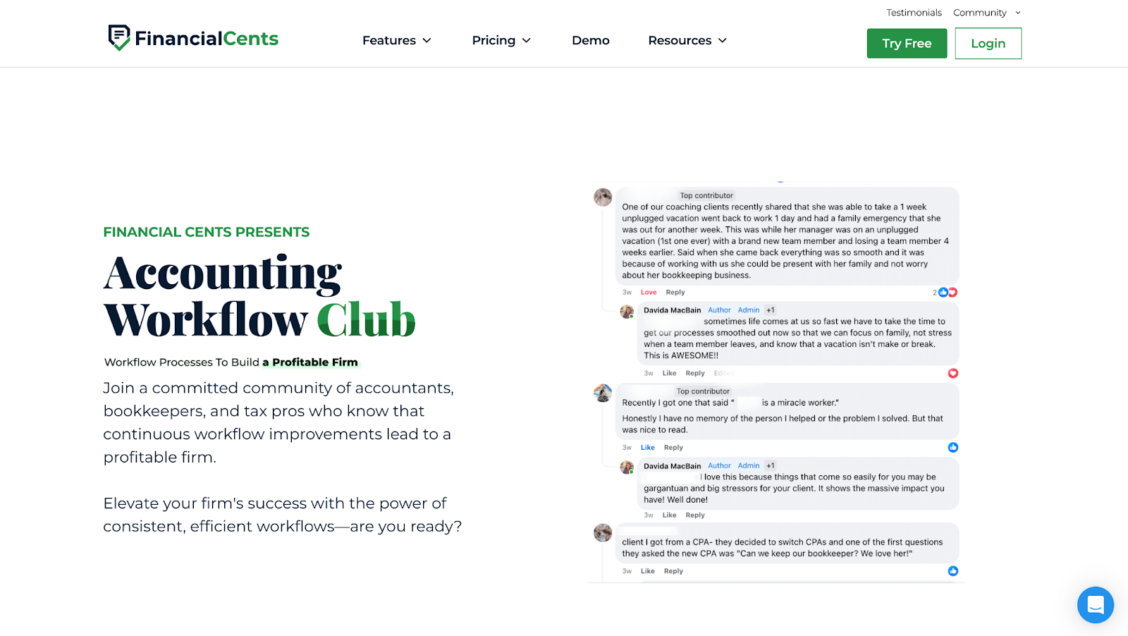 accounting community - accounting workflow club