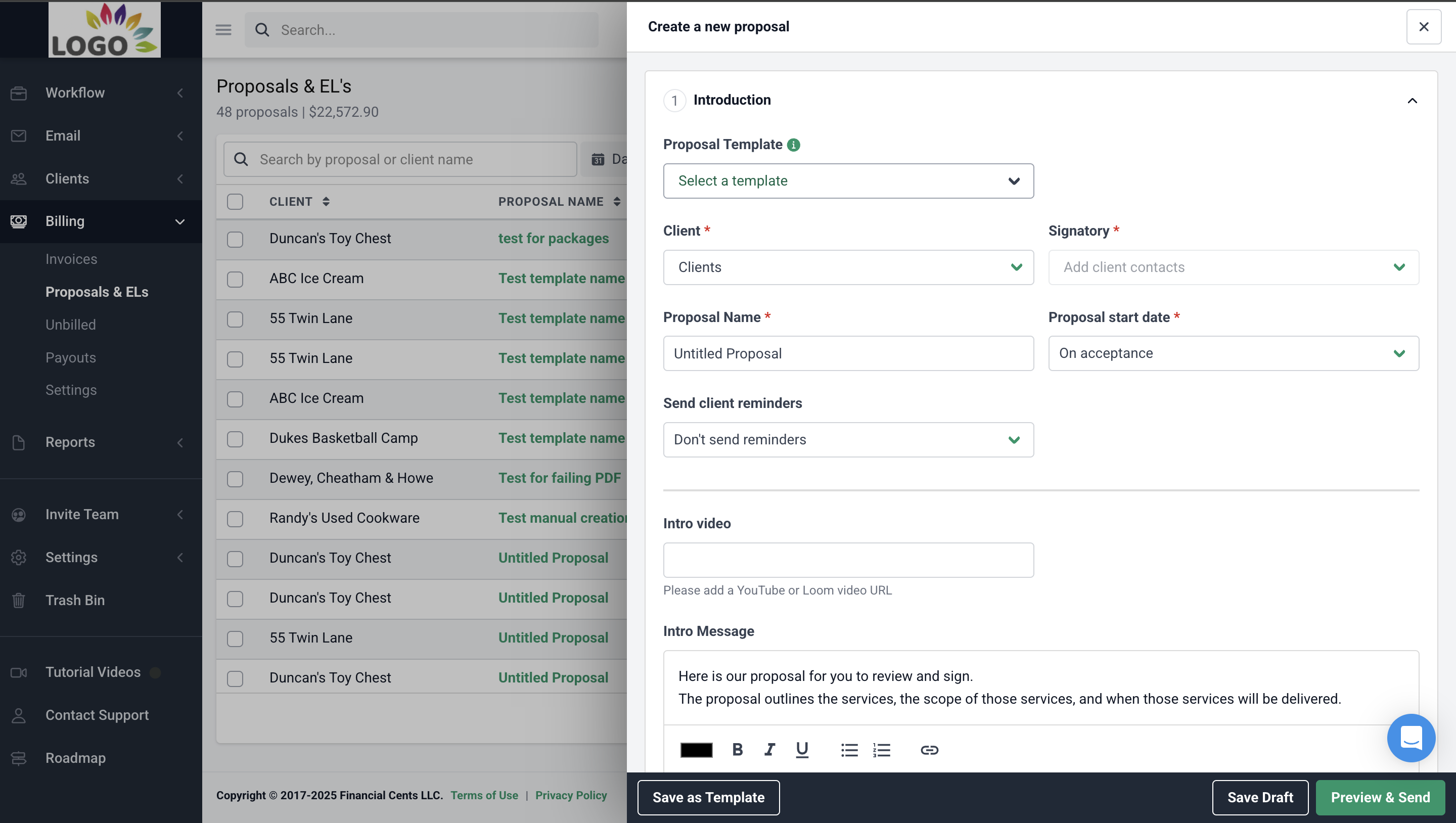 Financial Cents engagements overview