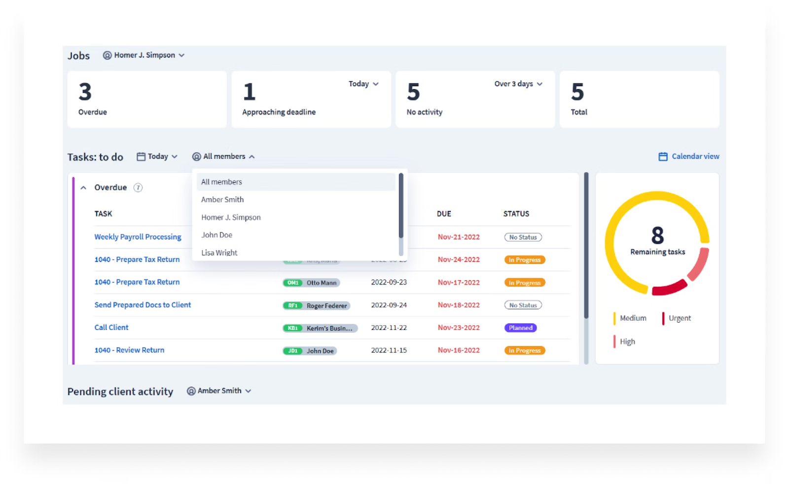 taxdome dashboard