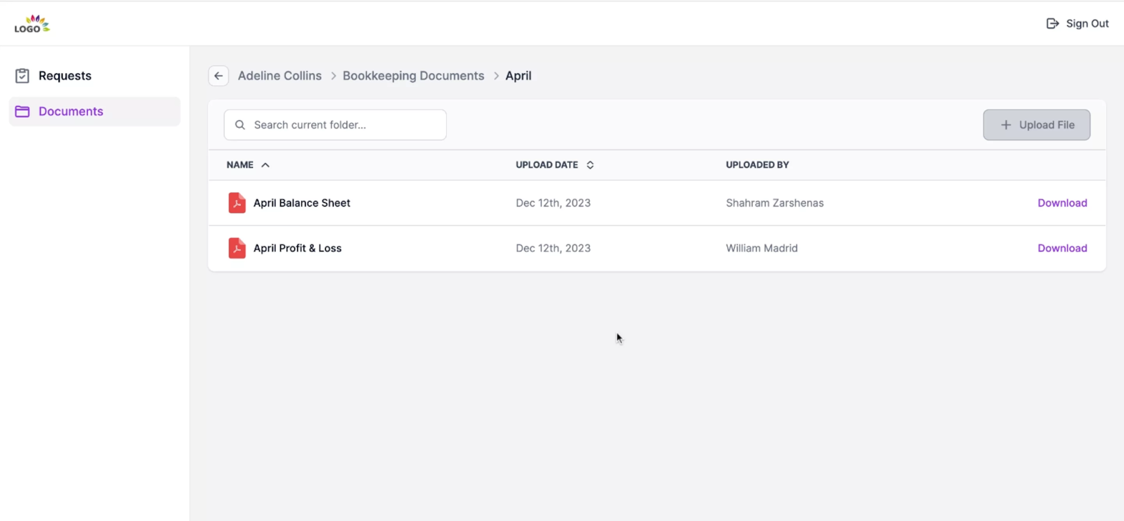 Financial Cents client portal