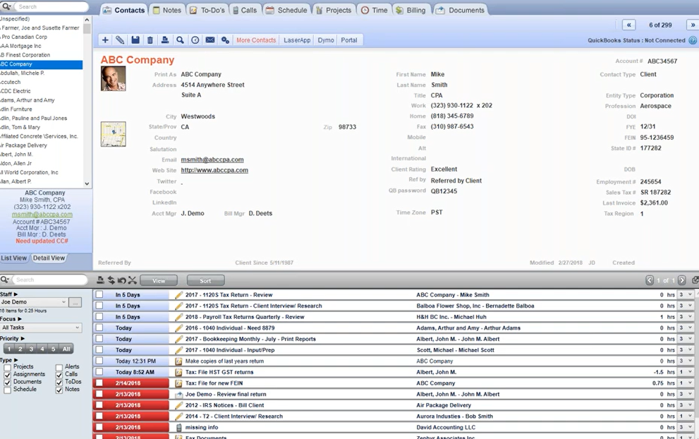 officetools client management feature
