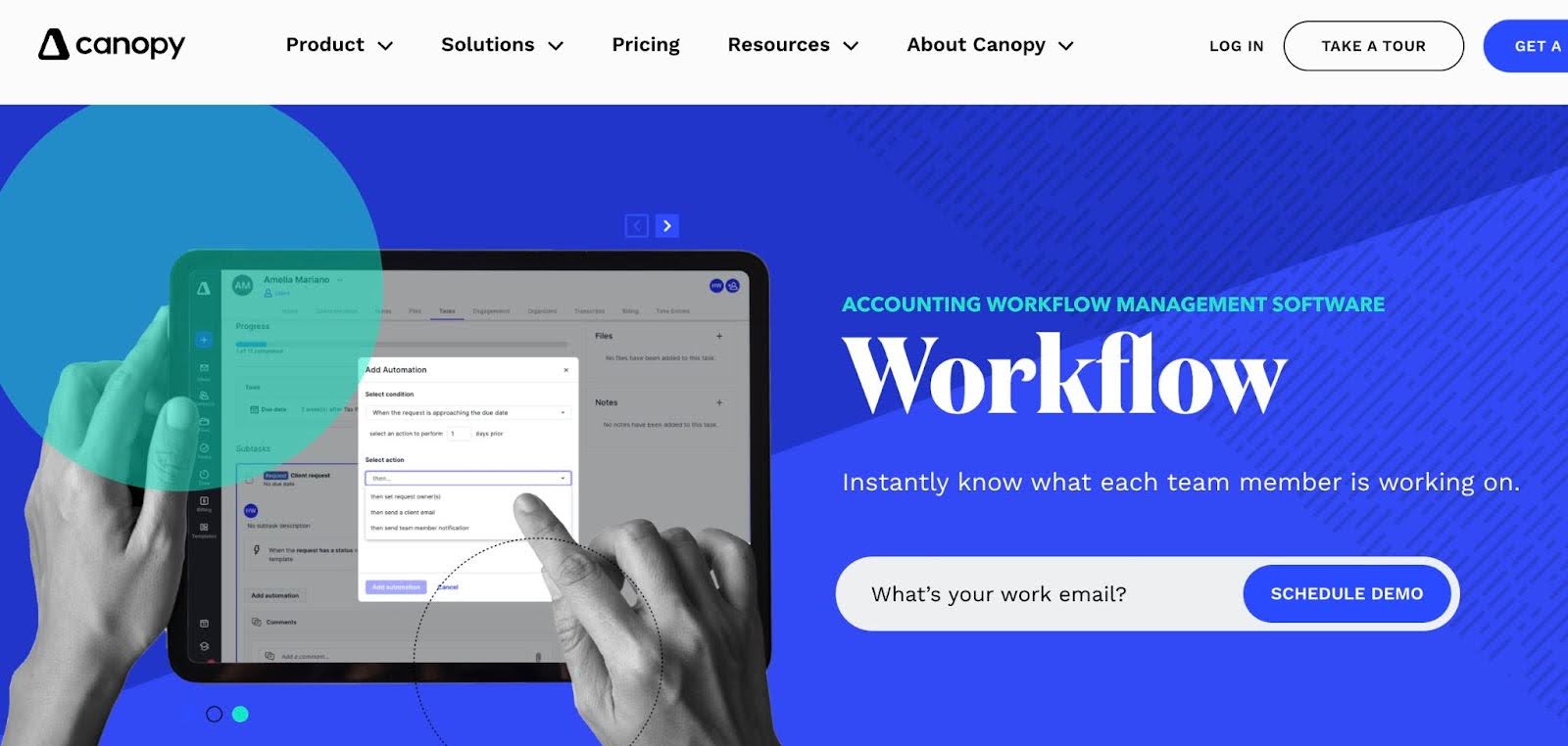 canopy workflow management software feature